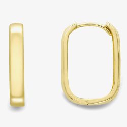 9ct Gold Square Huggie Hoop Earrings 120525114403