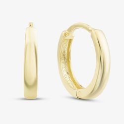 9ct Yellow Gold Tube Huggy Hoop Creole Earrings 1.59.1779