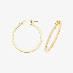 9ct Yellow Gold 20mm Hoop Earrings ER1007-20