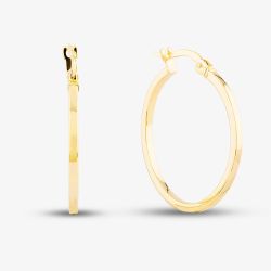 9ct Yellow Gold Square Tube Hoop Earrings ST-ER580