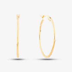 9ct Yellow Gold Oval Hoop Earrings ST-ER584
