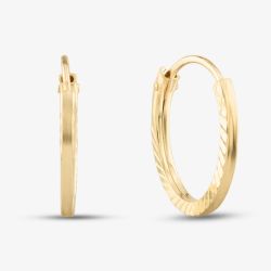 9ct Yellow Gold Sleeper Hoop Earrings 1.51.1879