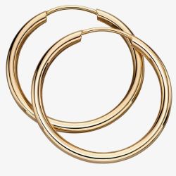 9ct Yellow Gold 25mm Sleeper Hoop Earrings GE2215
