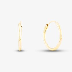 9ct Yellow Gold Sleeper Hoop Earrings 1.53.9799