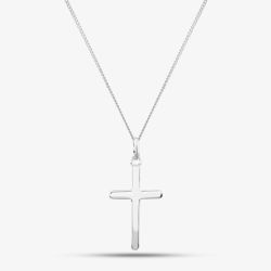 Silver Plain Cross Pendant P177 N2326