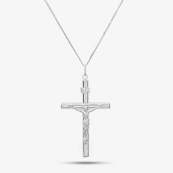 Sterling Silver Small Crucifix Necklace 8.64.2164