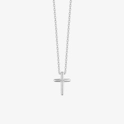 Sterling Silver Dainty Cross Slider Pendant N4784