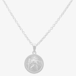 Silver Small Round St Christopher P30-8051-SC1118