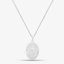 Sterling Silver Oval St Christopher Pendant P30-8046-SC1518