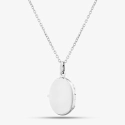 Engravables- Silver Plain Oval Locket P-31066