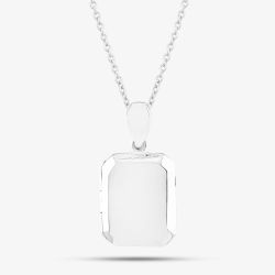 Engravables- Silver Plain Rectangular Locket P-31086