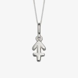 Sterling Silver Sagittarius Zodiac Sign Pendant Necklace P4996