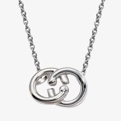 Unique Sterling Silver Linked Circle Necklace MK-953