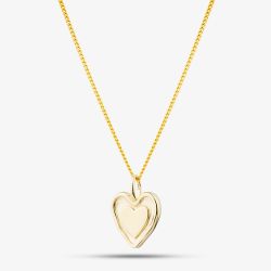 Yellow Gold Tone Plated Sterling Silver Heart Pendant 05S2AVP541808
