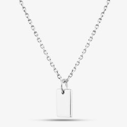 Sterling Silver Engravable Rectangle Pendant 05S2AVP545804