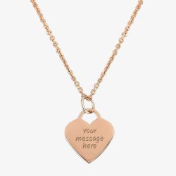 Engravables- Rose Gold-plated Plain Heart Pendant P-29027.5/RG