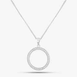 Silver Open Circle Loose Pendant P4344C N2323