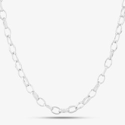Sterling Silver Rolo Oval 20 Inch Belcher Necklace 8.14.6985