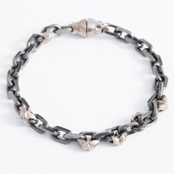 Oxidised Star Chain Bracelet BLT12 OS/S