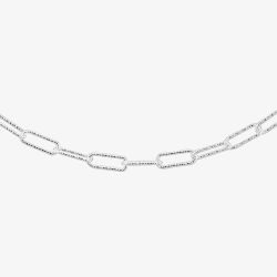 Sterling Silver 18 Inch Diamond Cut Paper Chain Necklace 8.16.0494