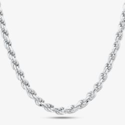 Silver 20 Inch Rope Chain SDCR-730-AG-20