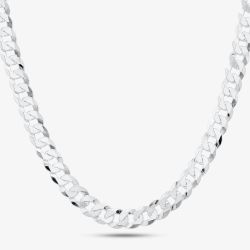 Silver 20 Inch Flat Curb Chain SBUF-850-AG-20