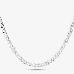 Silver 20 Inch Flat Curb Chain SBUF-510-AG-20