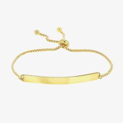 LUXE Silver Gold Plated Bar Toggle Bracelet 8.29.1014