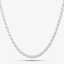 Silver 18 Inch Belcher Chain HRBP-350-AG-18