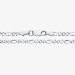 Sterling Silver 24 Inch Flat Figaro Chain S1049-24