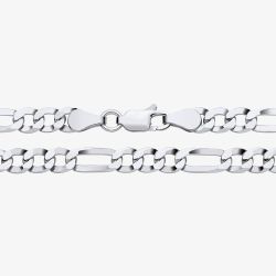 Sterling Silver 26 Inch Flat Figaro Chain S1050-26