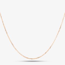 Sterling Silver Rose Gold Plated 18 Inch Trace Chain CA4DC040/0.45