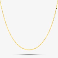 Sterling Silver Gold Plated 18 Inch Curb Chain CA4DC040/0.45