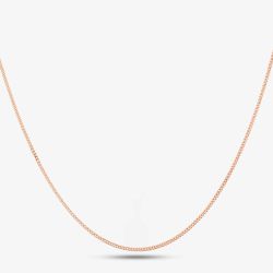 Rose Gold Plated 16 Inch Flat Curb Chain CU2DC035/0.40