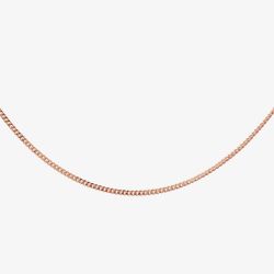 Sterling Silver Rose Gold Plated 20 Inch Flat Curb Chain CU2DC035/0.50