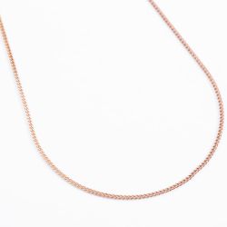 Rose Gold Plated 40cm Fine Curb Chain XRGCURB040-40