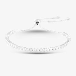 Sterling Silver Polished Ball Toggle Bracelet B4927