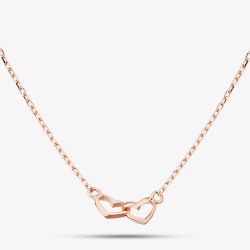 Rose Gold Plated Linked Open Heart Chain 16353 RGP