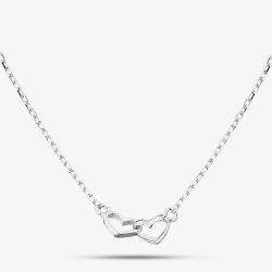 Silver Linked Open Heart Chain 16353
