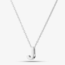 Sterling Silver J Initial Pendant CN2583JX11800R1