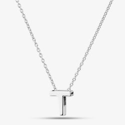 Sterling Silver T Initial Pendant CN2583TX11800R1