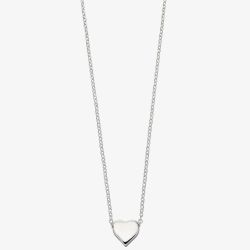 Sterling  Silver Plain Small Heart Necklace N3545