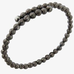 Gunmetal Grey Diamond-Cut Crossover Bangle BS141