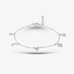Silver Cubic Zirconia Charm Bracelet FYB4433