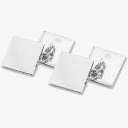 Sterling Silver Square Plain Chain Cufflinks LC41 19S/P