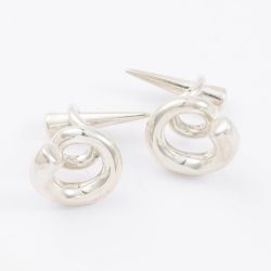 Silver Circle Cufflinks VOLUTE