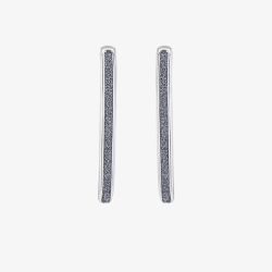 Silver 27mm Stardust Half Hoop Earrings 8.51.3178