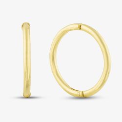 Silver Gold Plated 11mm Sleeper Hoop Earrings S3525