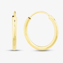 Silver Gold Plated 20mm Sleeper Hoop Earrings S3511