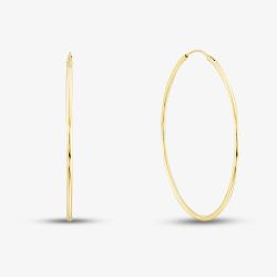 Gold Tone 50mm Hoop Earrings H243*